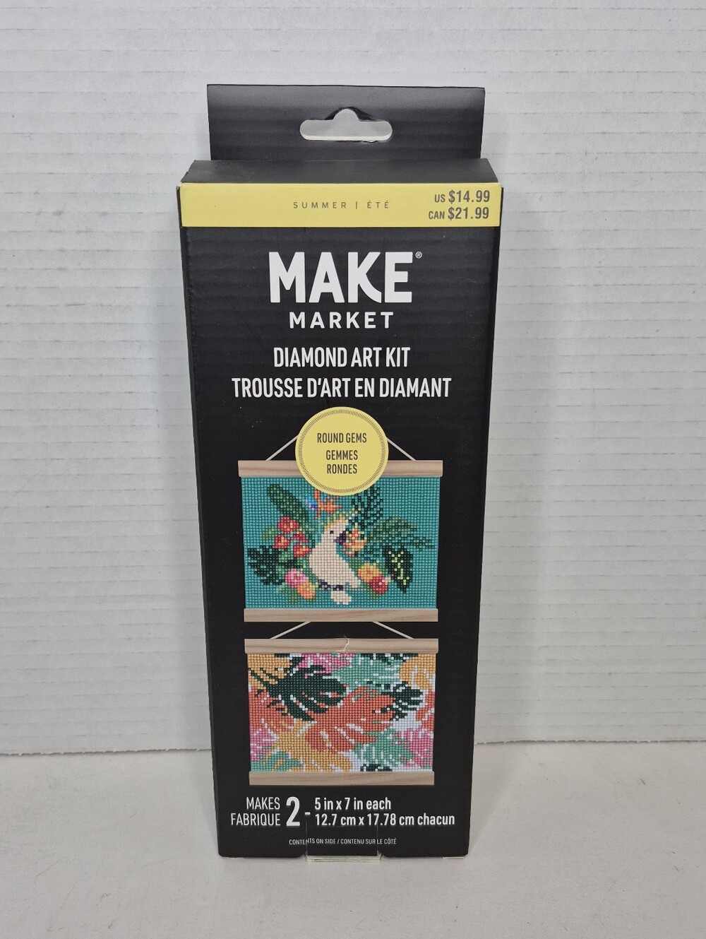 Diamond Art Kit Cockatoo and Palm Leaf Design Makes Two NWT